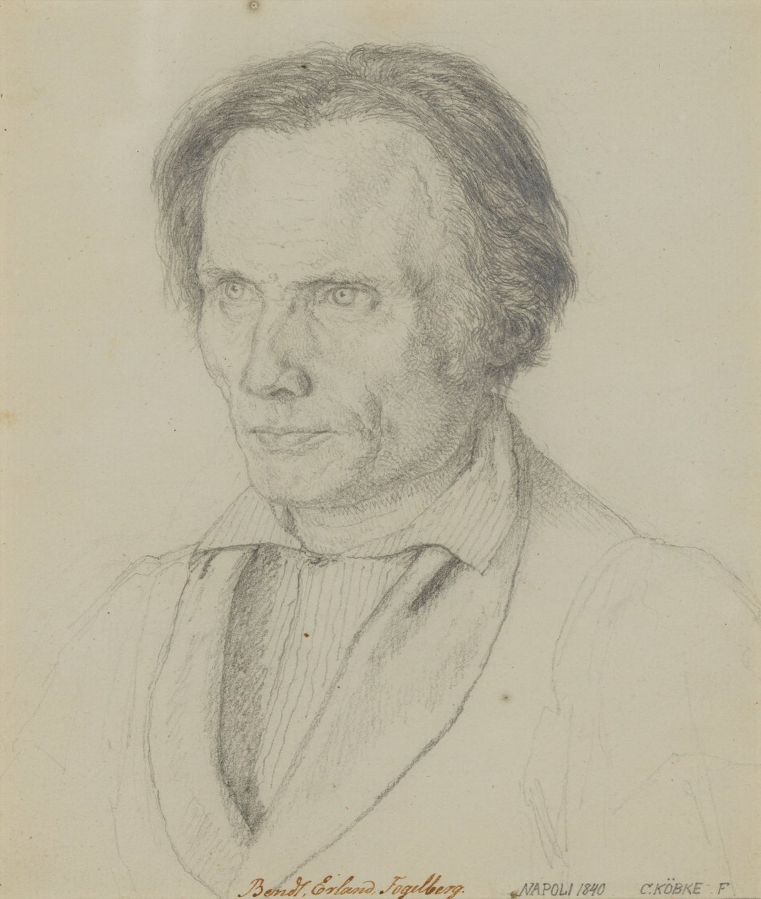 Bengt Erland Fogelberg, Sculptor, 1839 by Christen Købke