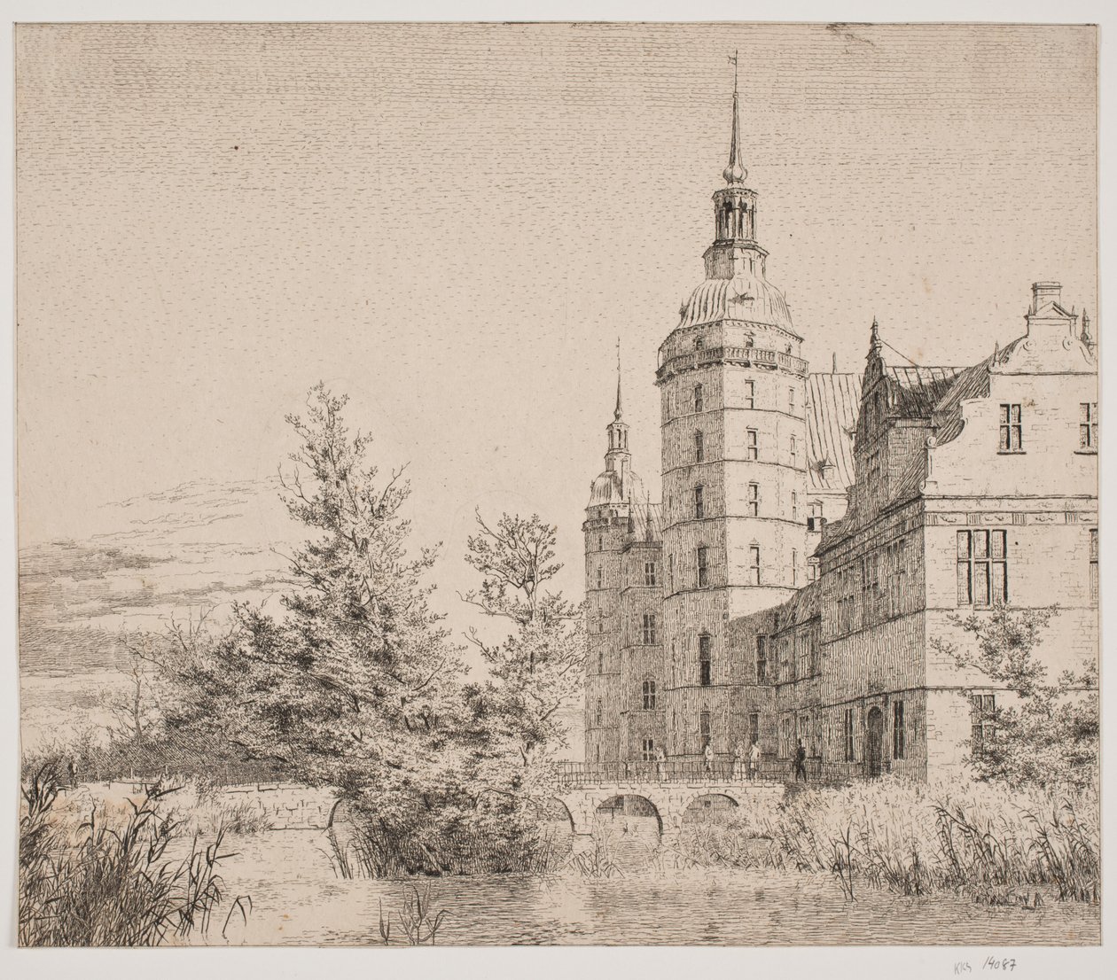 Frederiksborg Castle. View by the Coin Bridge by Christen Købke