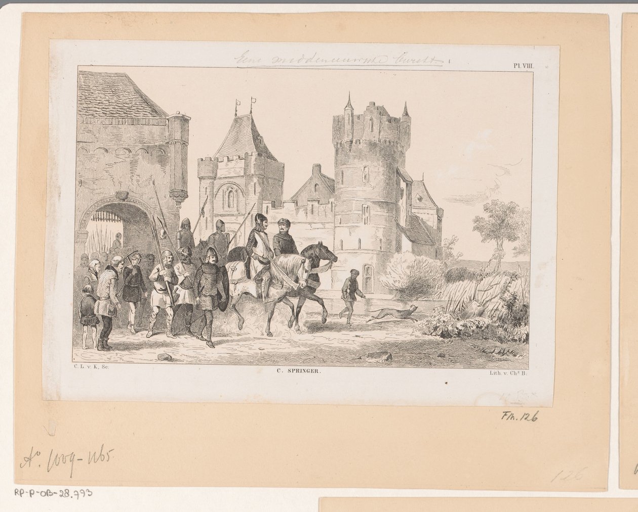 A Medieval Castle, 11th Century by Christiaan Lodewijk van Kesteren