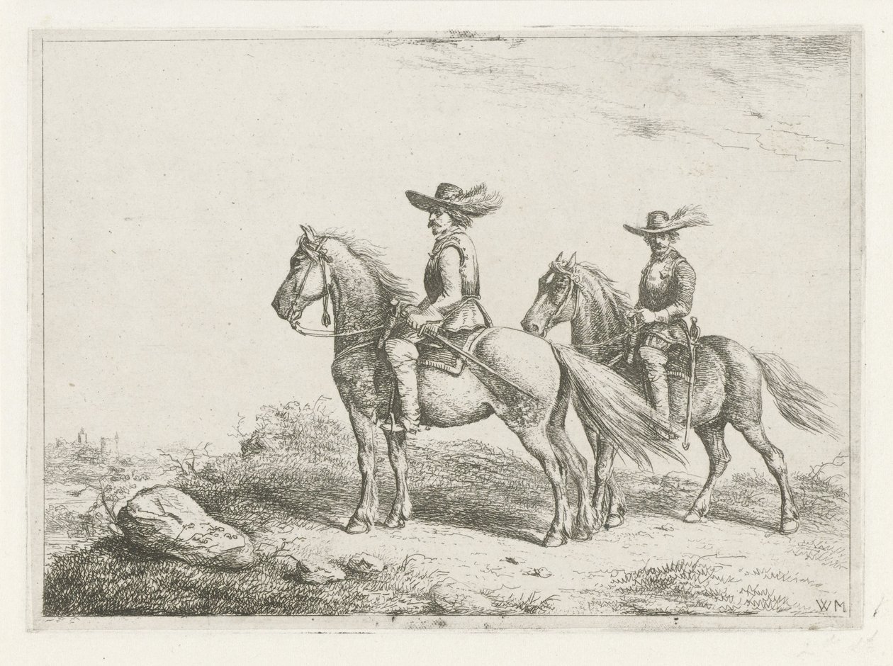Two Riders on Reconnaissance by Christiaan Wilhelmus Moorrees