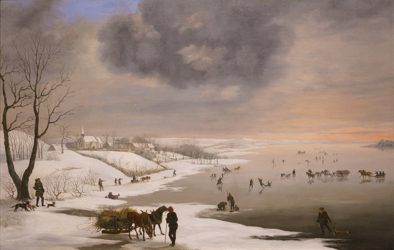 Winter Landscape with Brabrand Church by Christian David Gebauer