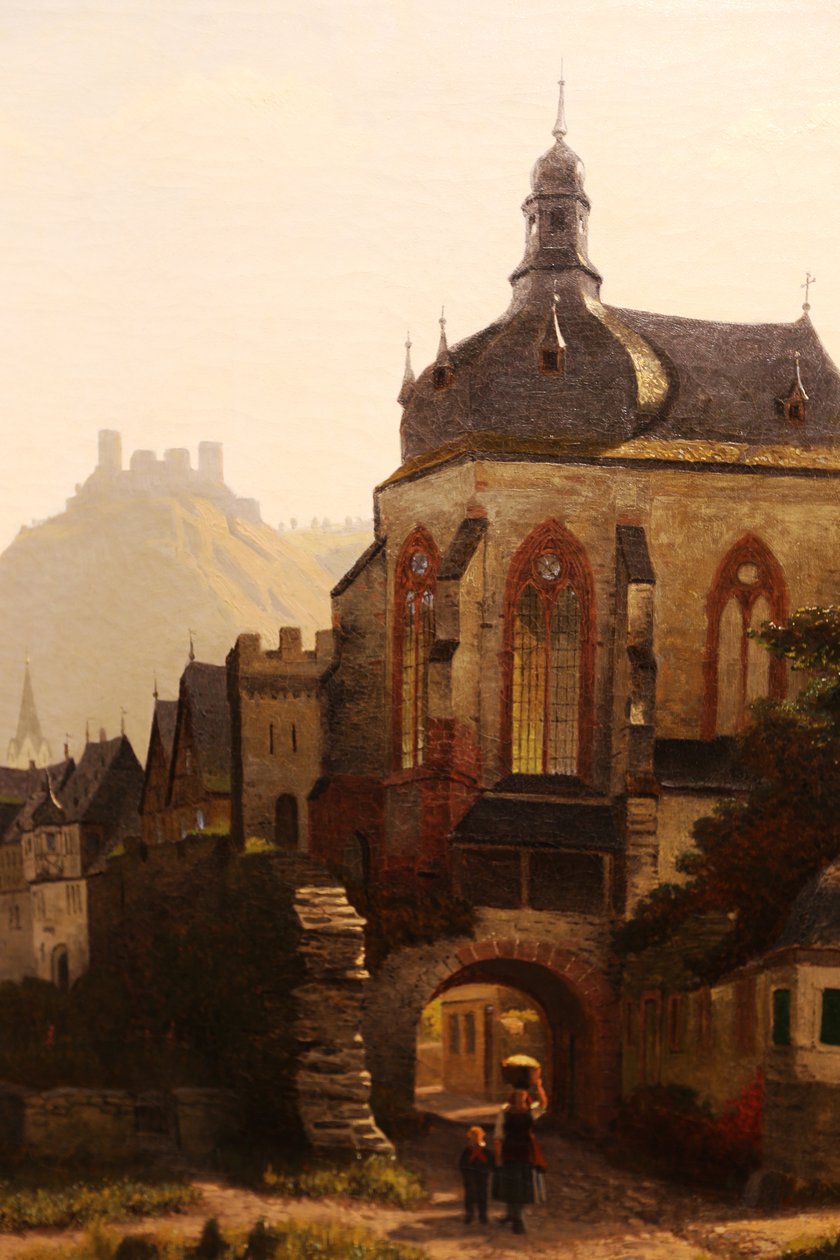 Oberwesel and Castle Schönburg by Christian Eduard Boettcher