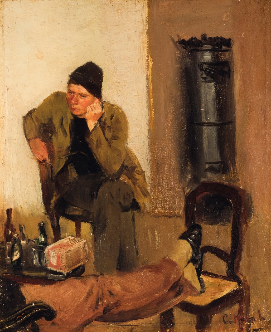 Charles Lundh in Conversation with Christian Krohg by Christian Krohg
