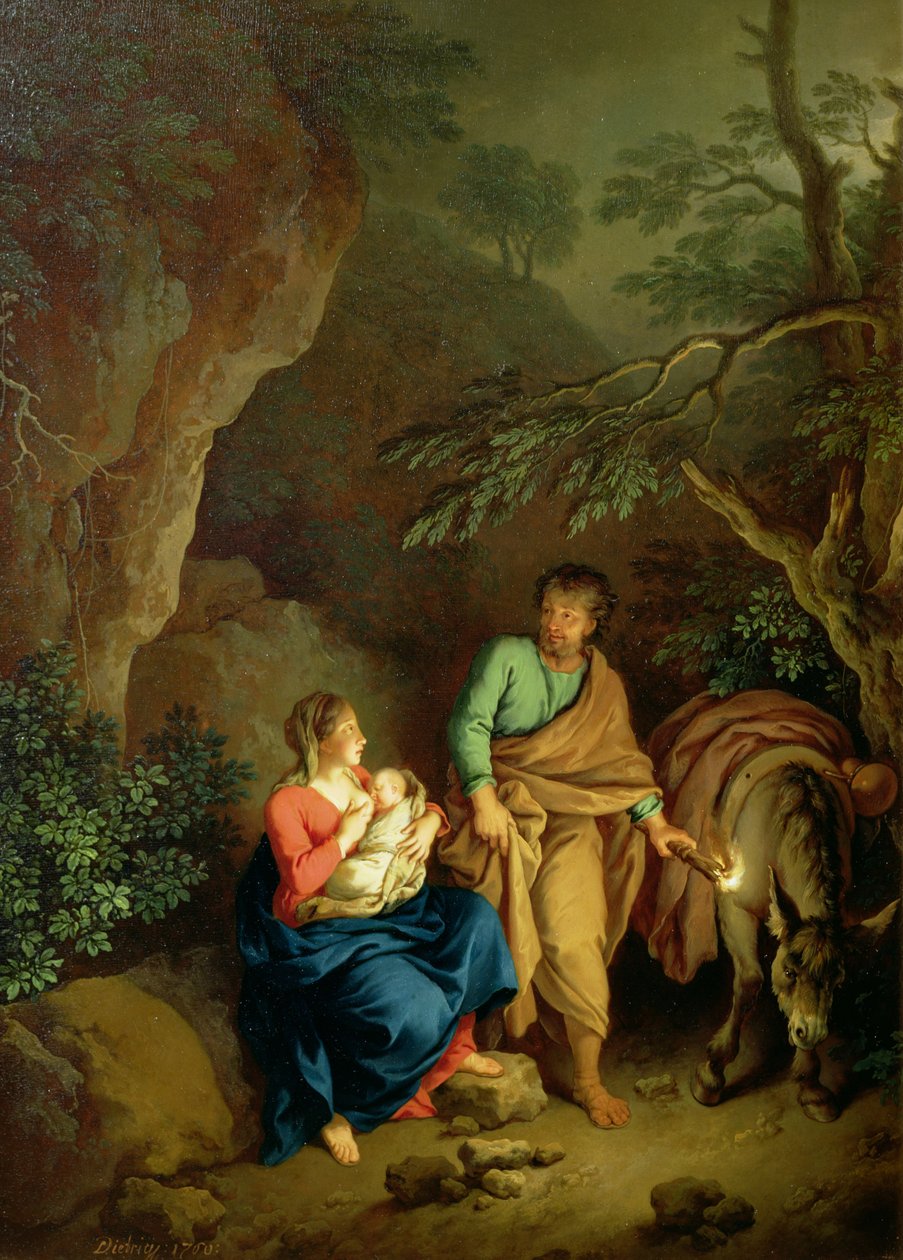 Rest on the Flight into Egypt, 1760 by Christian Wilhelm Ernst Dietrich