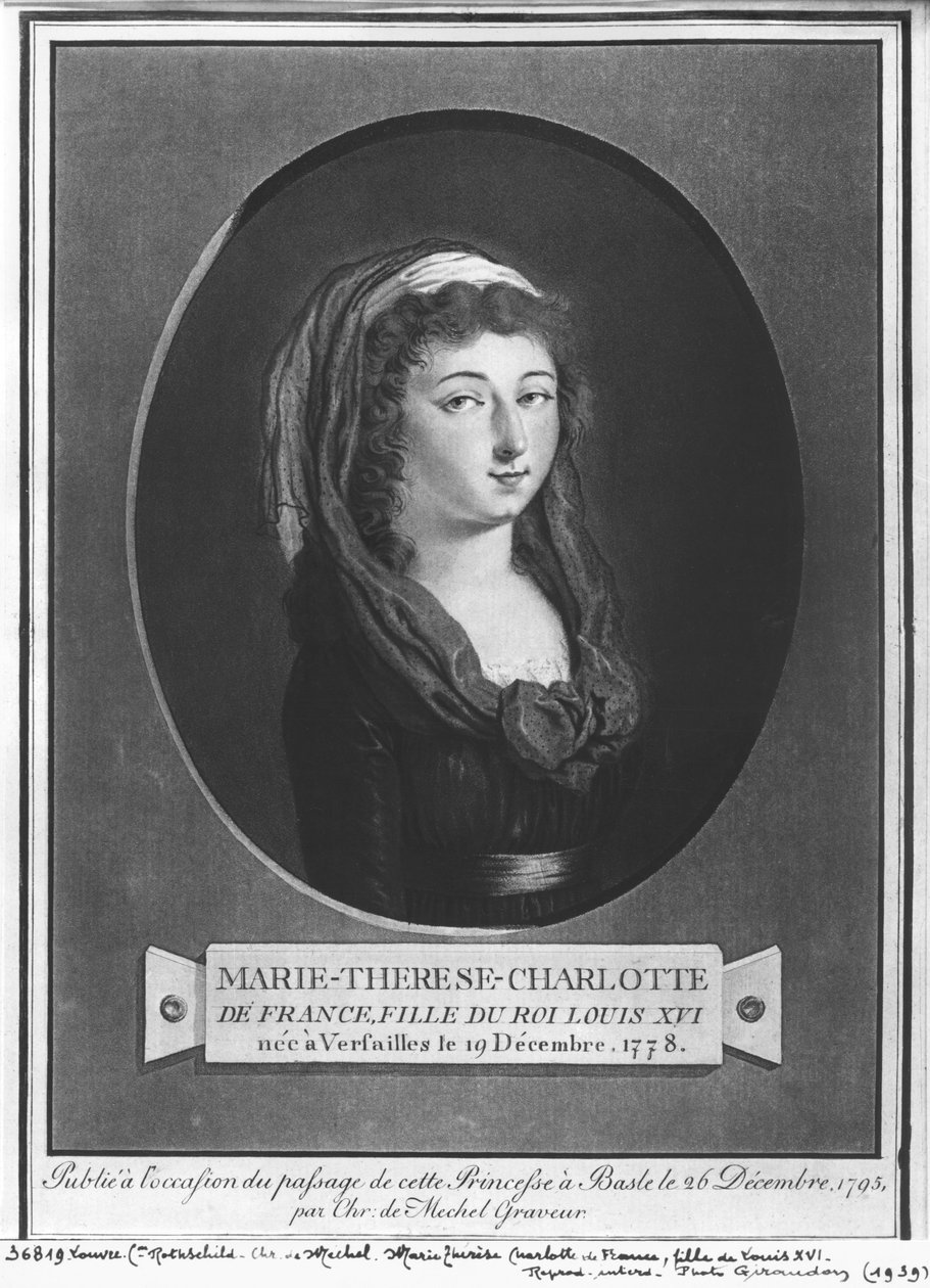 Marie-Therese-Charlotte de France Aged Seventeen by Christian von Mechel
