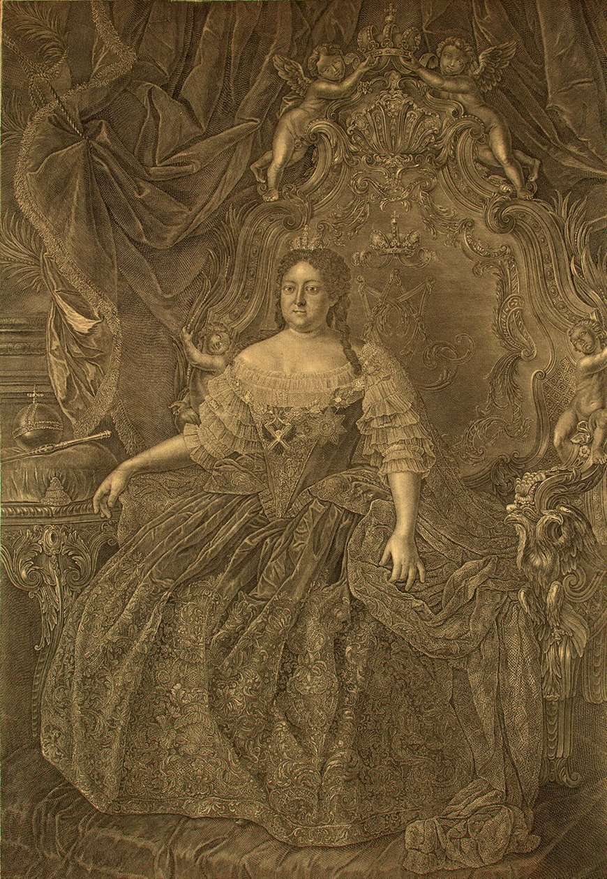 Portrait of Empress Anna Ioannovna by Christian Albrecht Wortmann