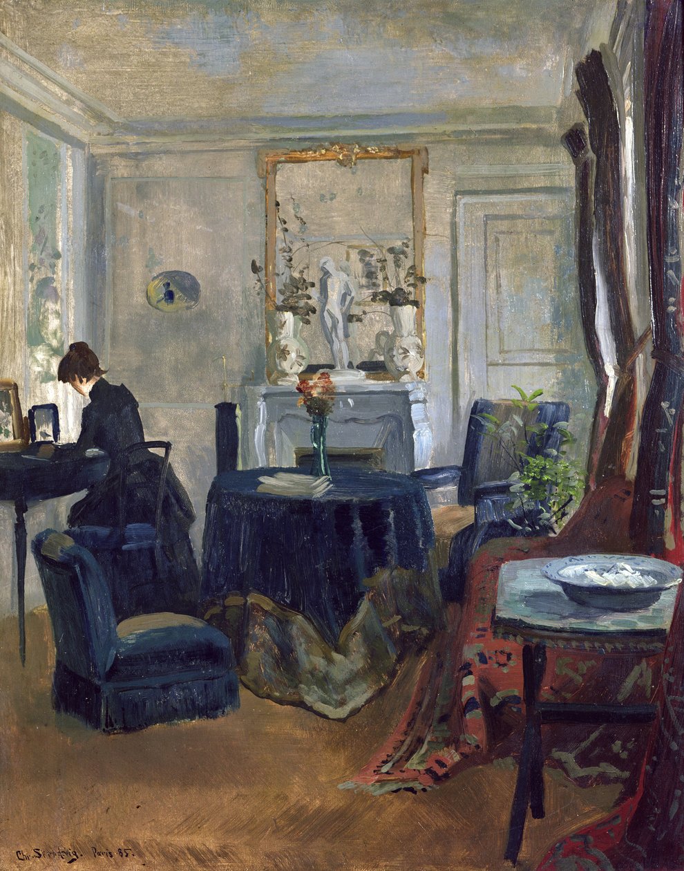 Interior, Paris by Christian Eriksen Skredsvig