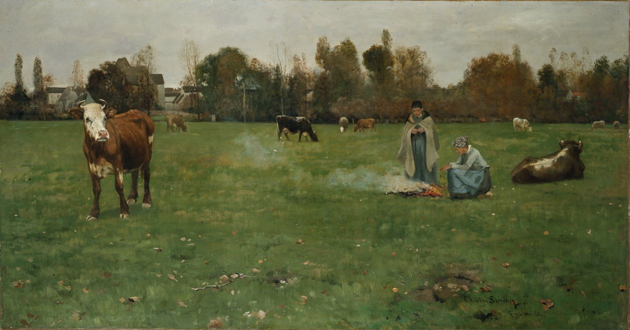 Shepherd Girls by Christian Eriksen Skredsvig
