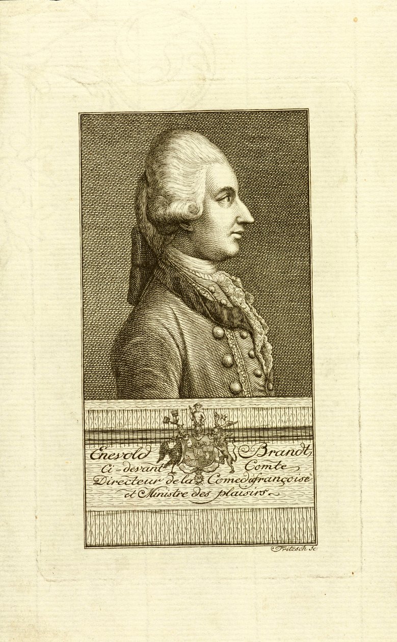 Portrait of Count Enevold Brandt by Christian Friedrich Fritzsch
