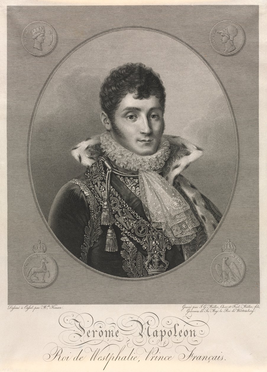 Jerome Napoleon, King of Westphalia, French Prince by Christian Friedrich Muller