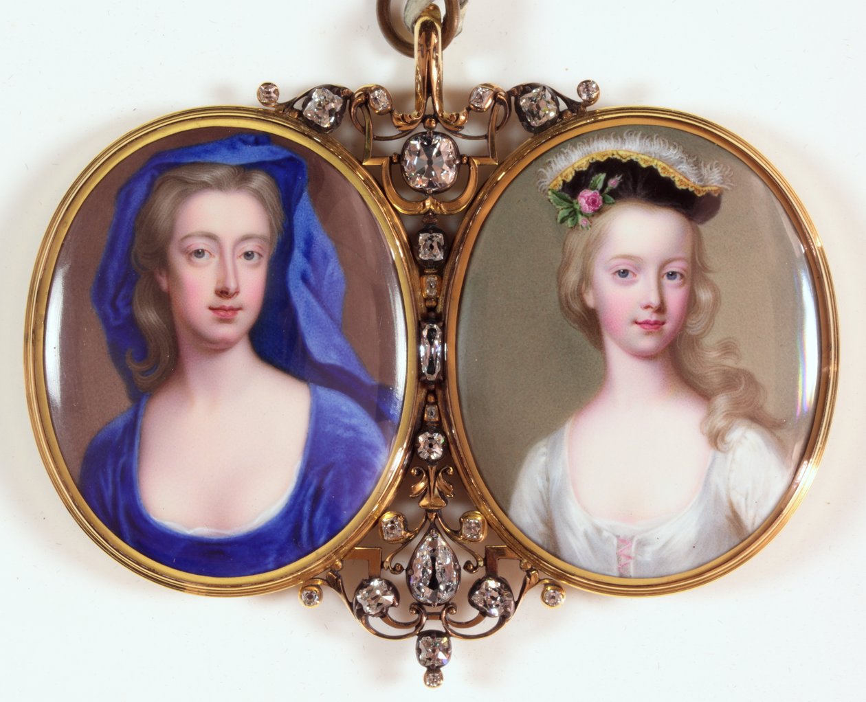 Lady Henrietta Cavendish Holles Harley and Her Daughter Margaret by Christian Friedrich Zincke