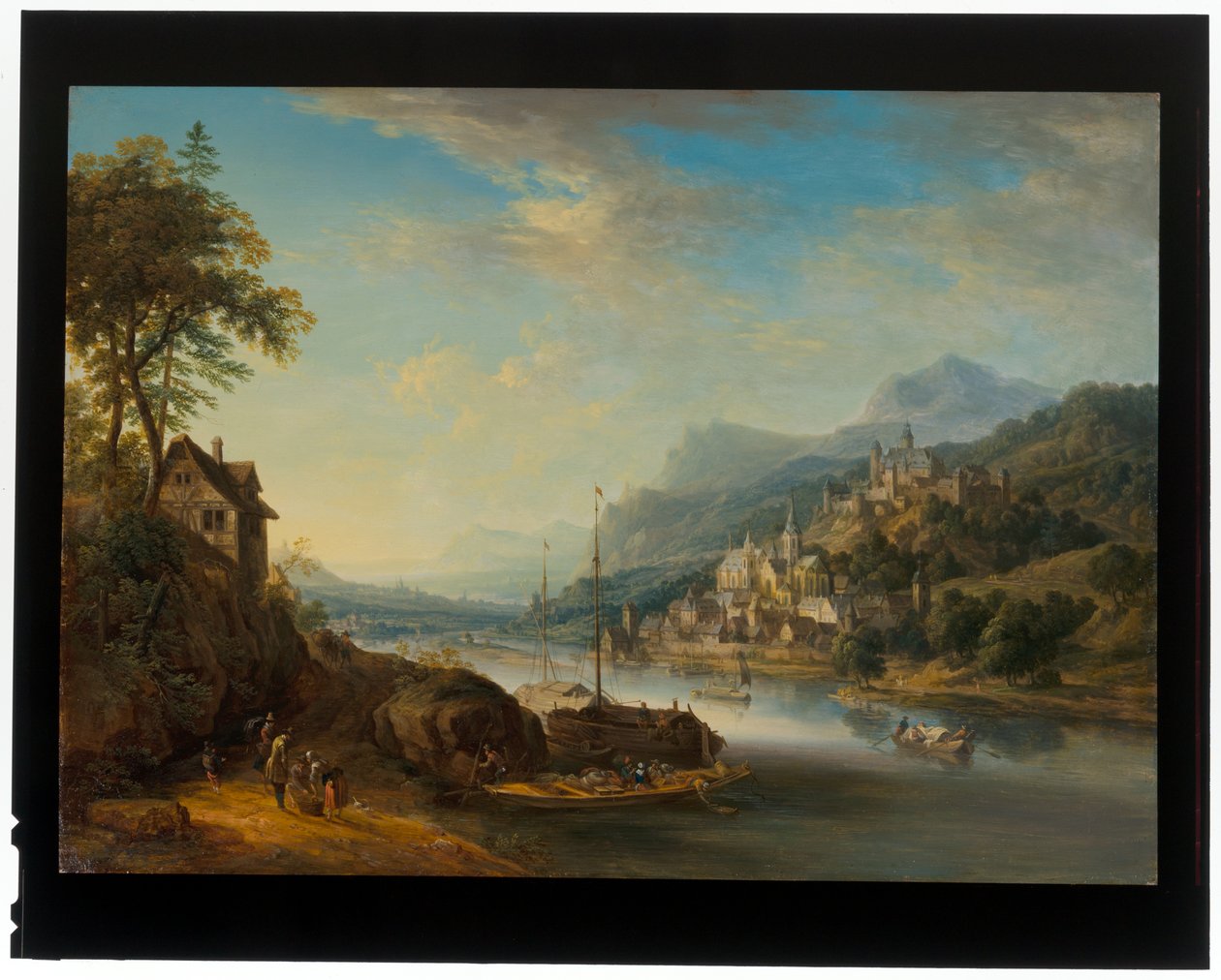 A Pair of Rhineland Landscapes by Christian Georg the Elder Schuetz