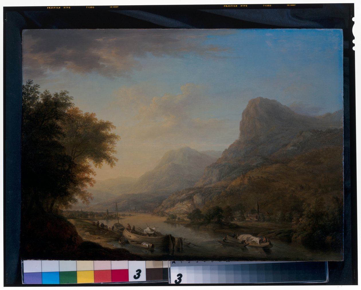 Mountainous River Landscape by Christian Georg the Elder Schuetz