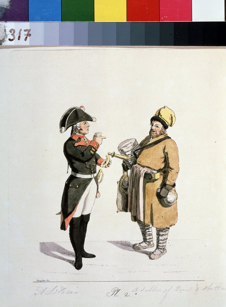 Sbiten Vendor (From the Series The Moscow Merchants) by Christian Gottfried Geissler
