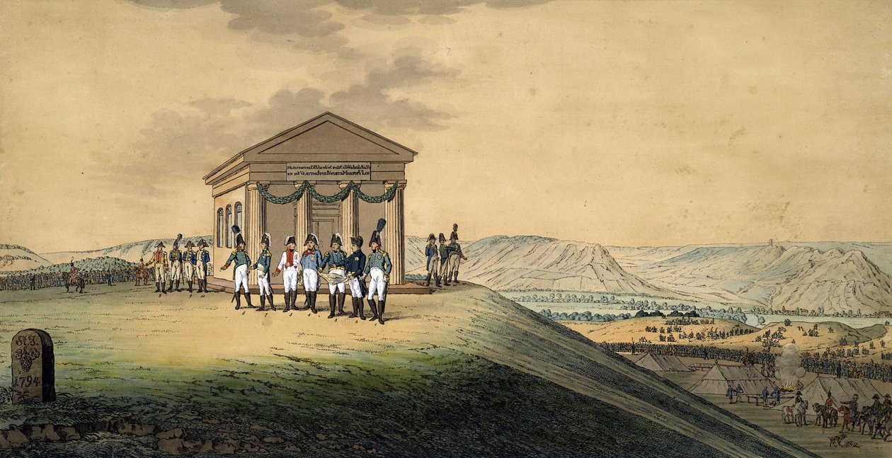 The Visit of Napoleon and Alexander I to the Battlefield of Jena by Christian Gottfried Geissler