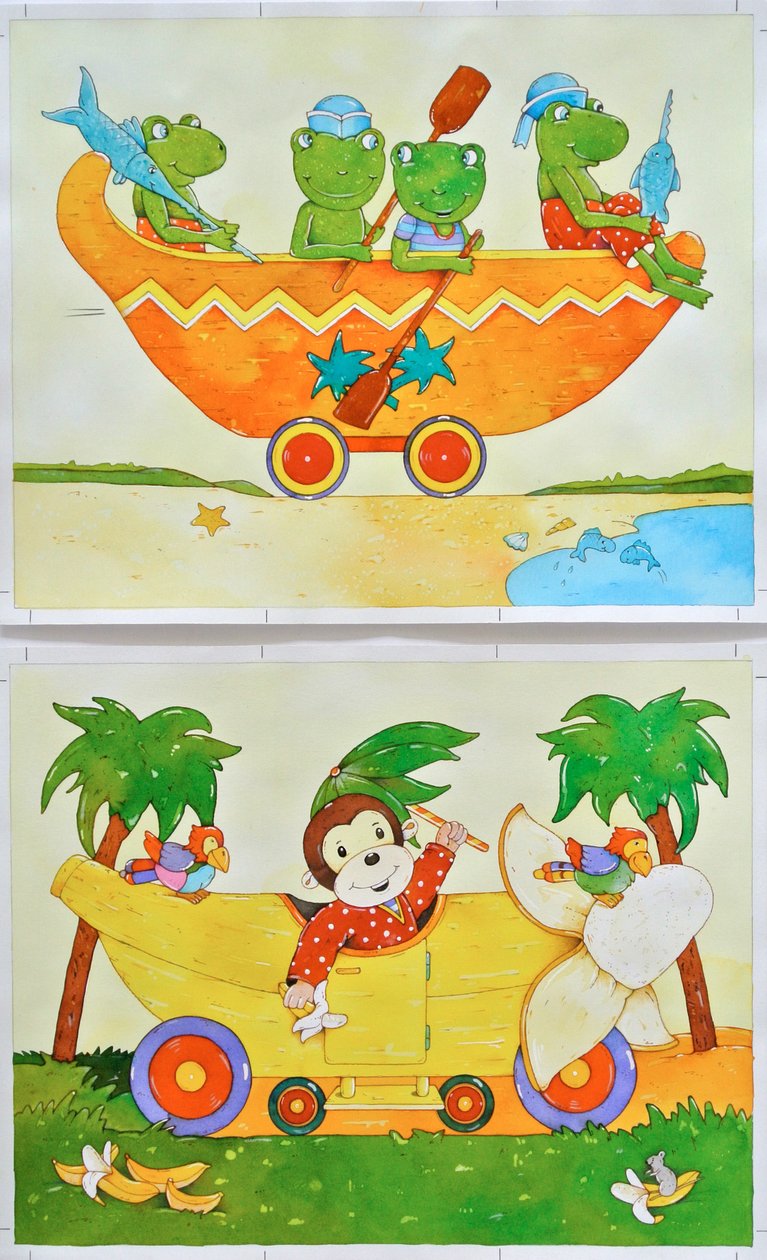 Frog boat and monkey car by Christian Kaempf