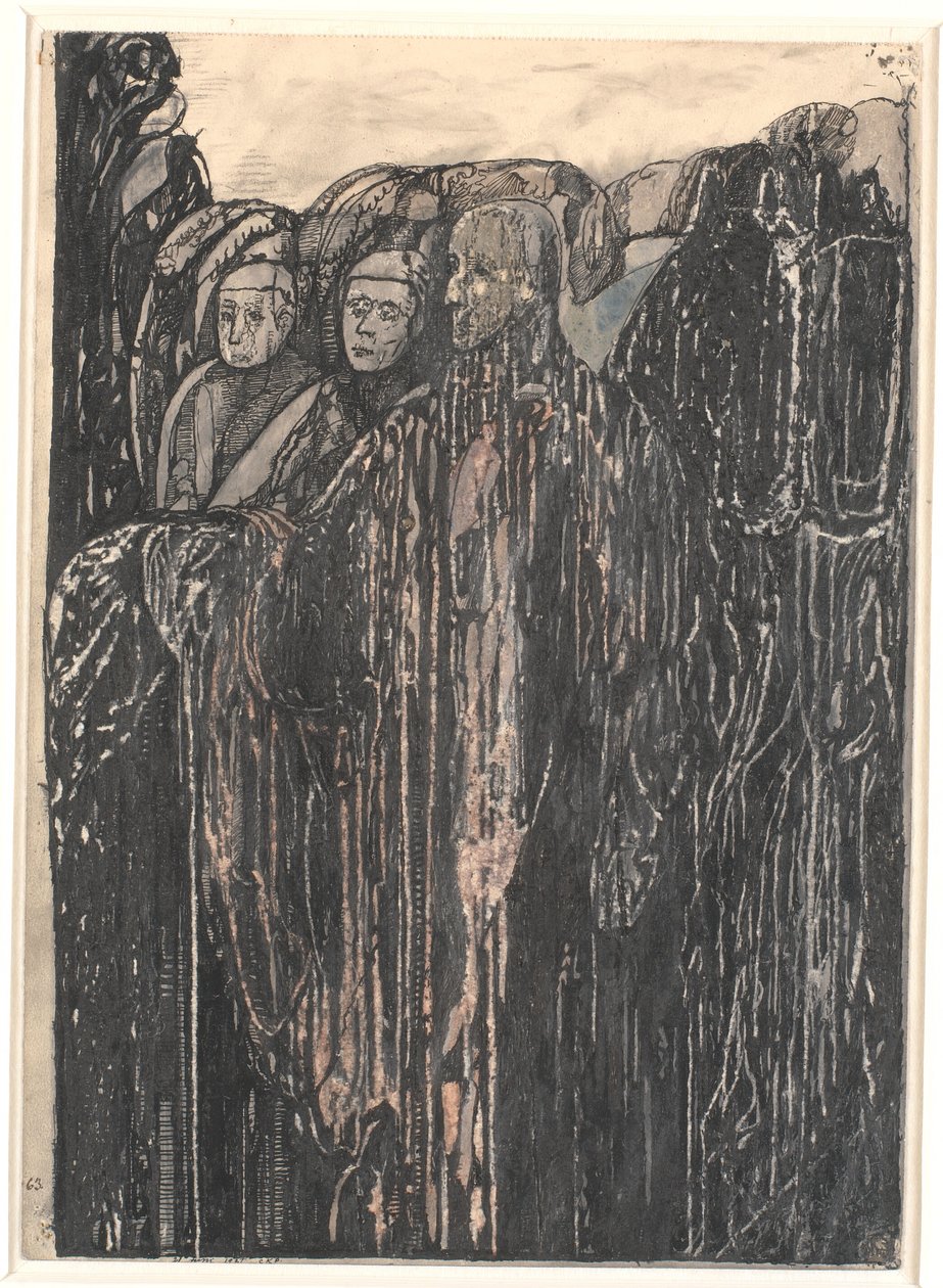 Three Figures in a Garden by Christian Kongstad Petersen