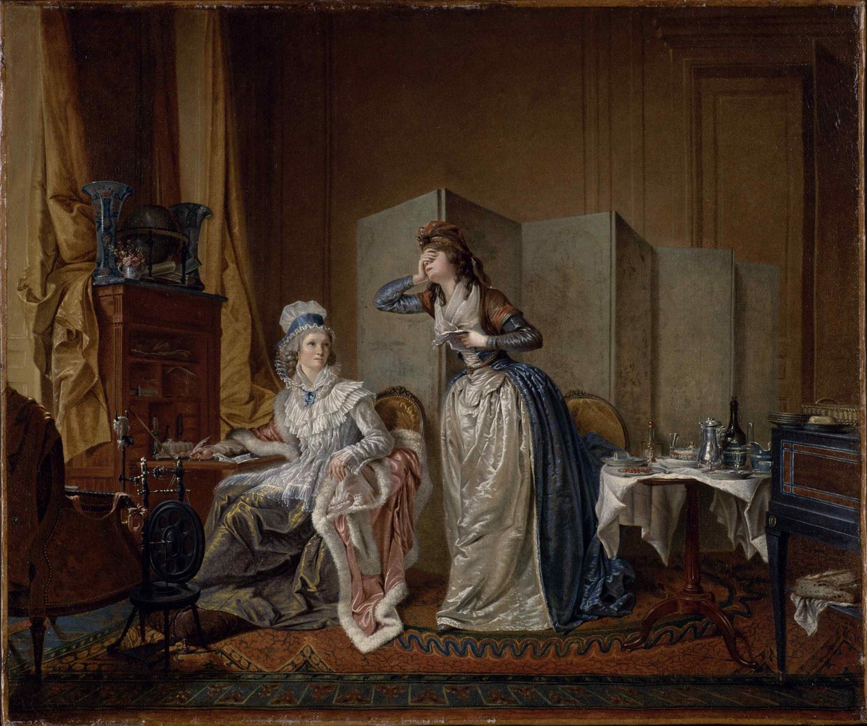 The Bad News, 1794 by Christian Marie Colin De La Biochaye