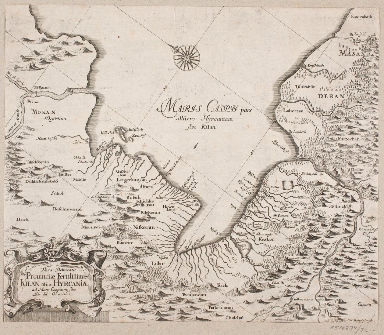 Map of the Caspian Sea by Christian Rothgiesser