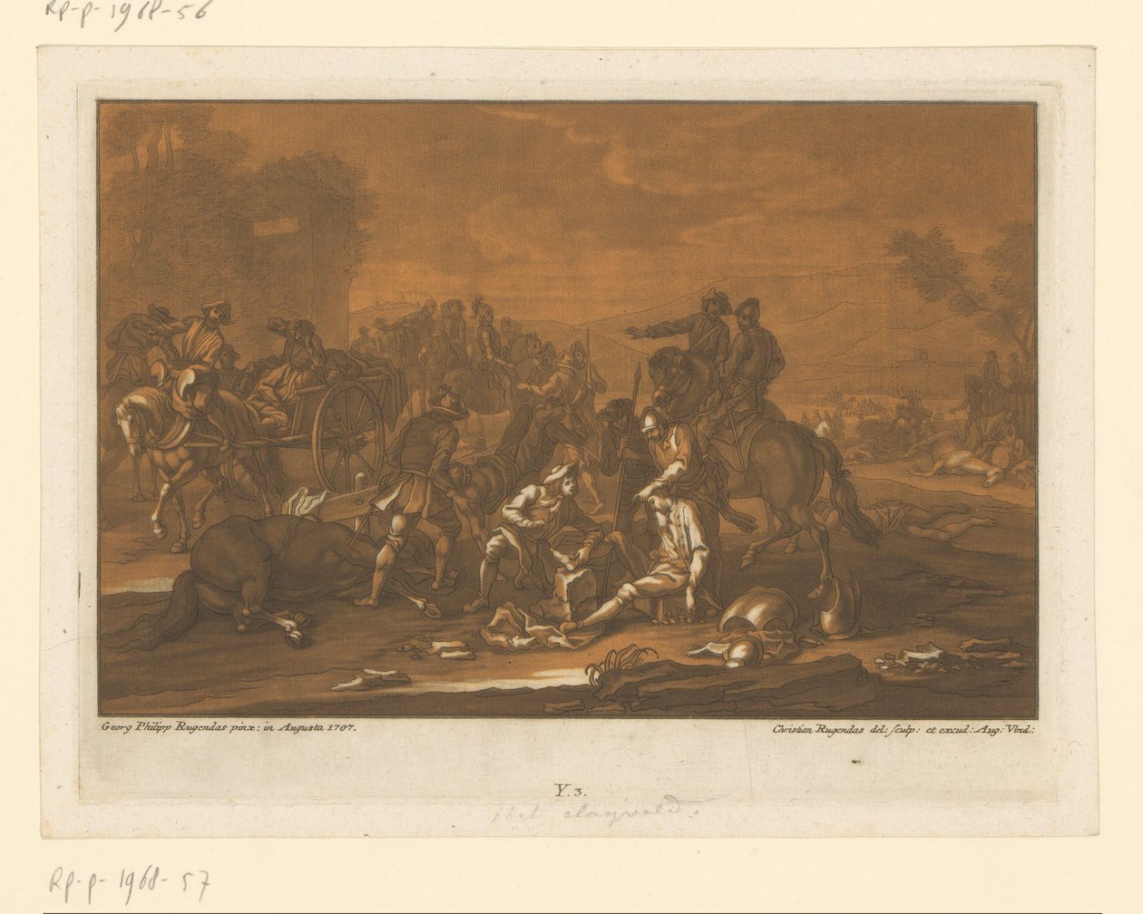 Battlefield after a Battle Riders, Horses, and Battles (series title) by Christian Rugendas