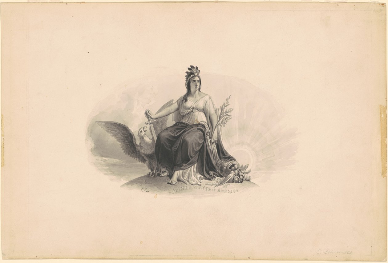 Design for an Emblem of the United States of America by Christian Schussele