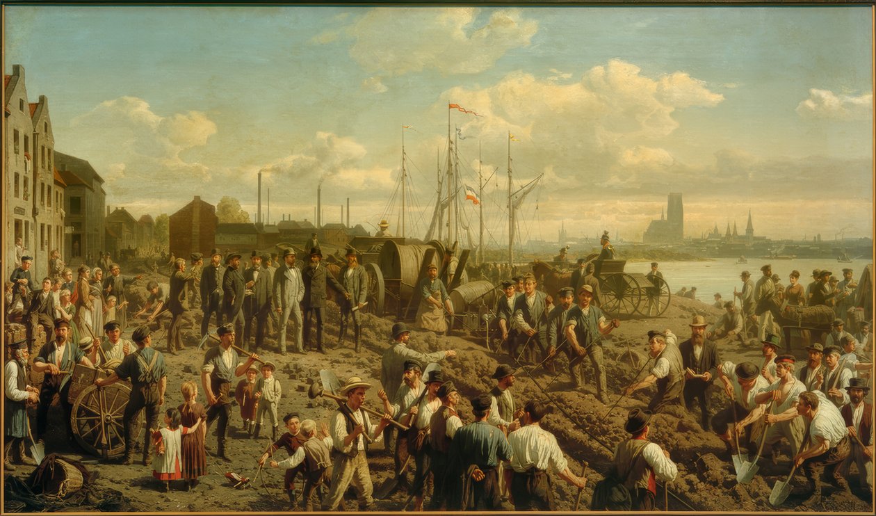 Laying a Telegraph Cable 1878 by Christian Sell