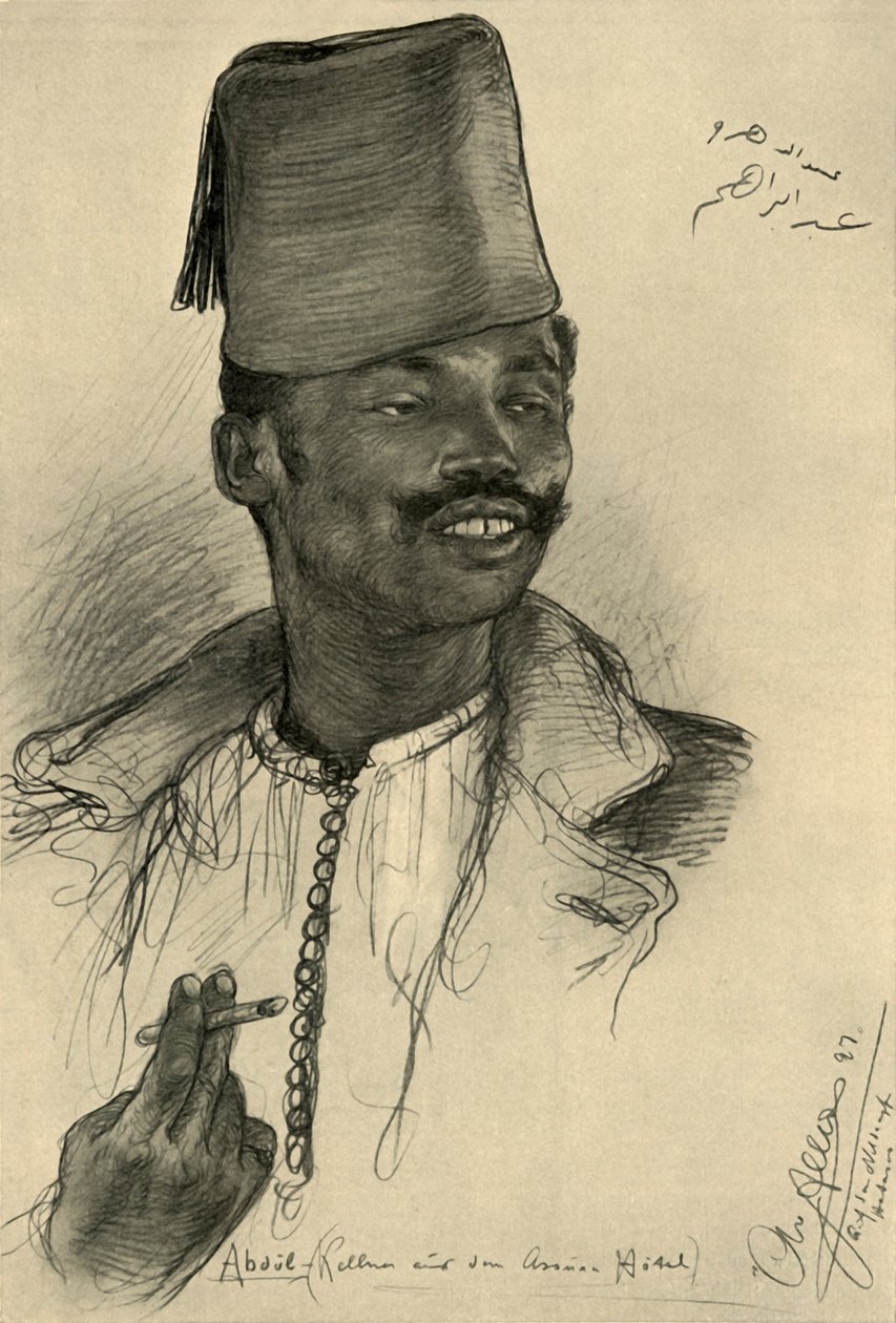 Abdul, waiter at the Aswan Hotel, Egypt by Christian Wilhelm Allers