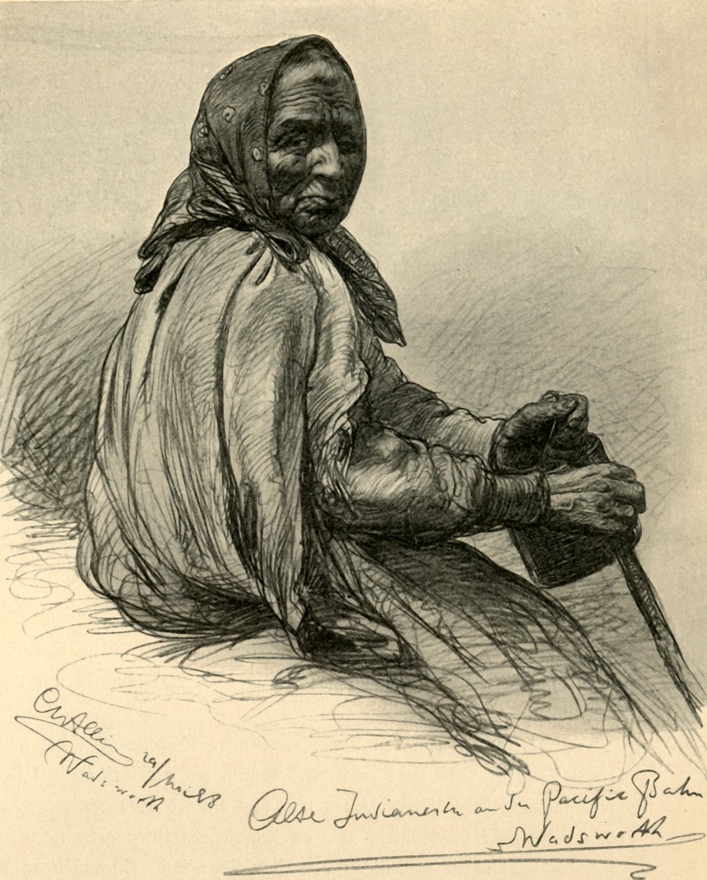 Elderly Native American woman, Wadsworth, Nevada, USA, 1898 by Christian Wilhelm Allers