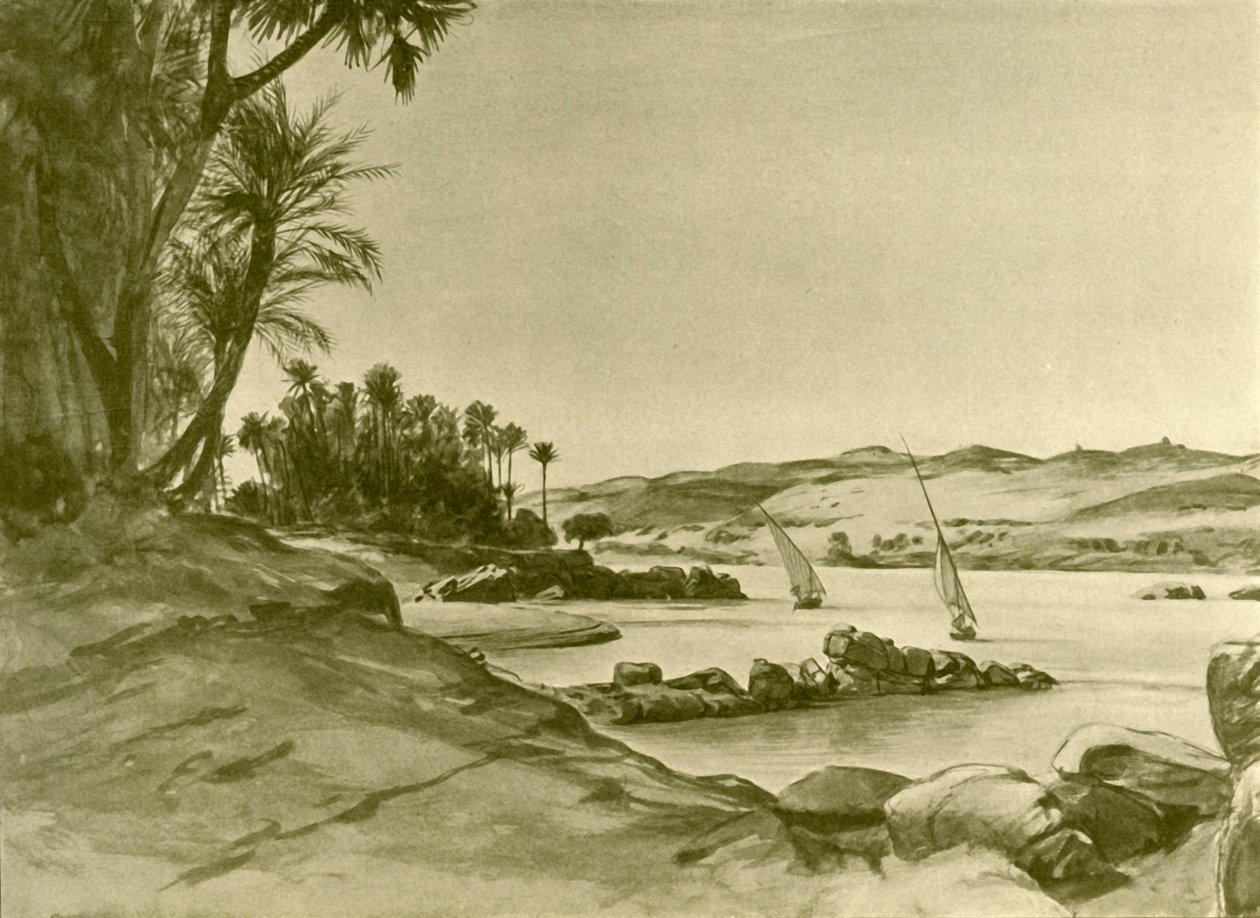 Feluccas on the River Nile, Egypt by Christian Wilhelm Allers