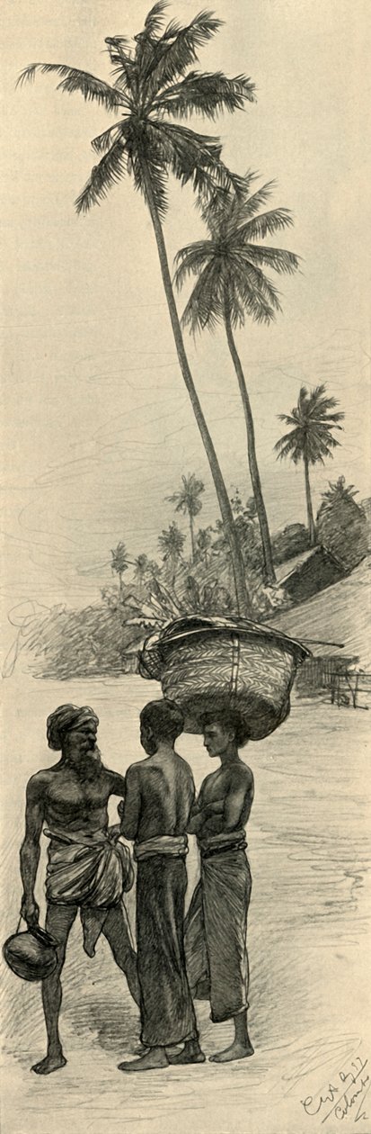 Group of Men, Colombo, Ceylon by Christian Wilhelm Allers