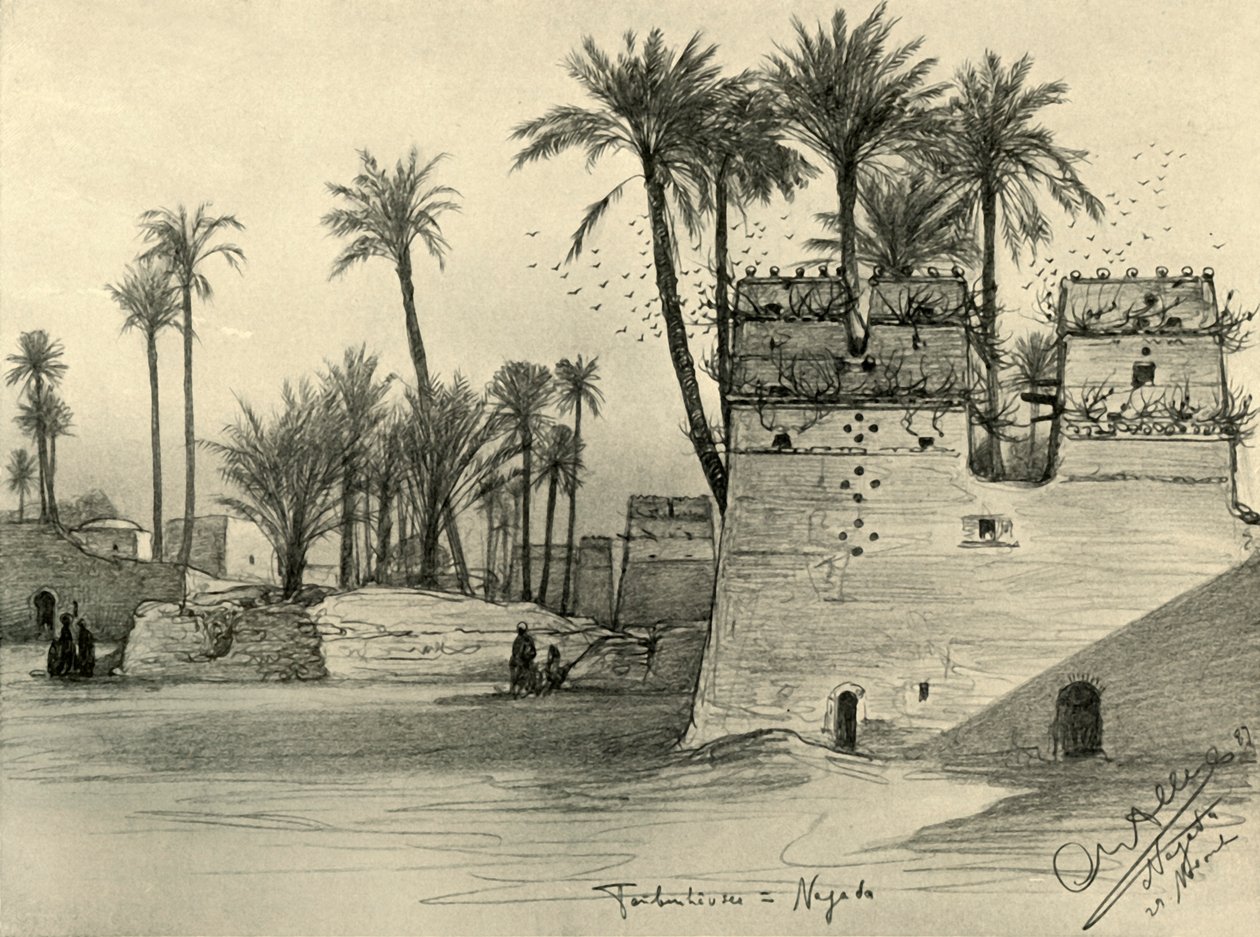 Houses in Nagada, Egypt, 1898 by Christian Wilhelm Allers