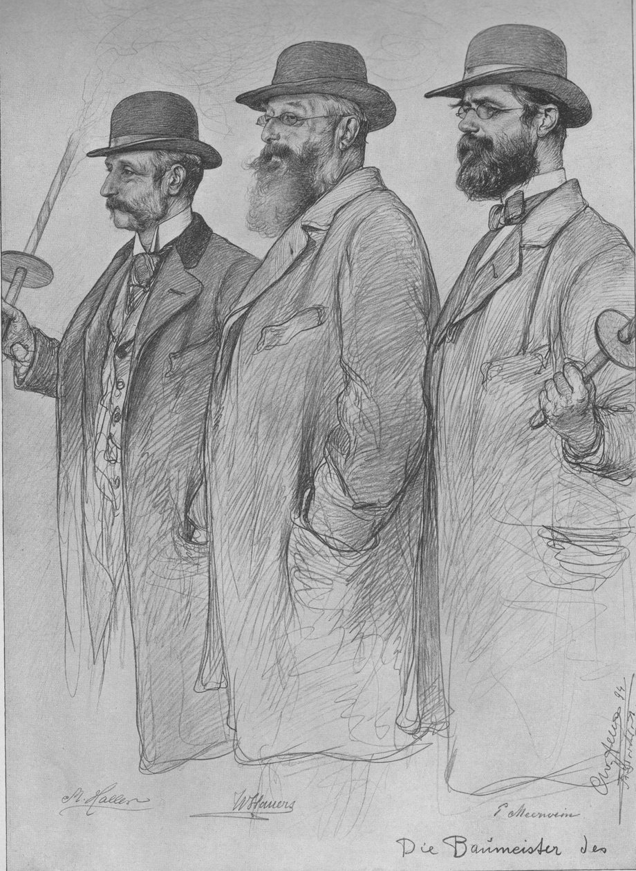 Martin Haller, Wilhelm Hauers, Wilhelm Emil Meerwein by Christian Wilhelm Allers