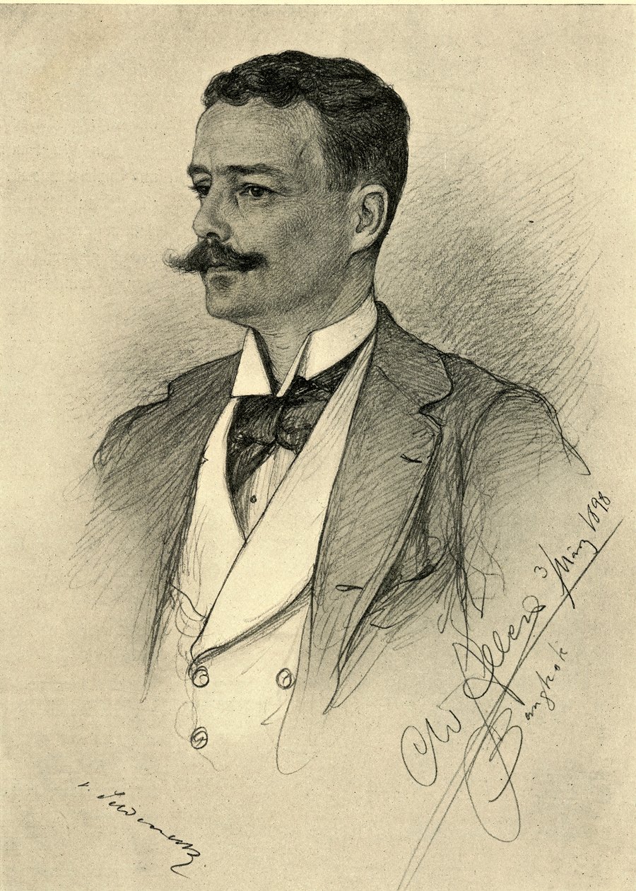 Portrait of a man, Bangkok, 1898 by Christian Wilhelm Allers