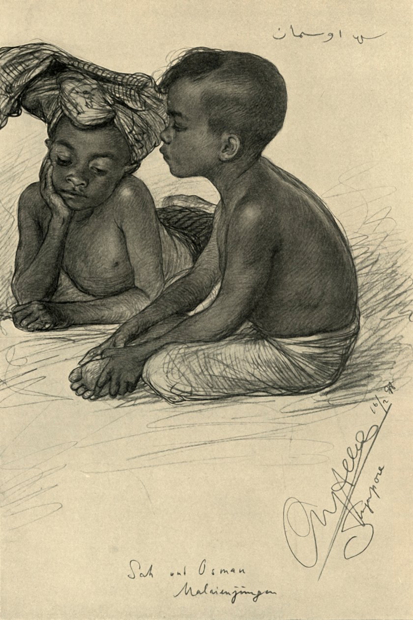 Sah and Osman, Malayan Boys, Singapore by Christian Wilhelm Allers