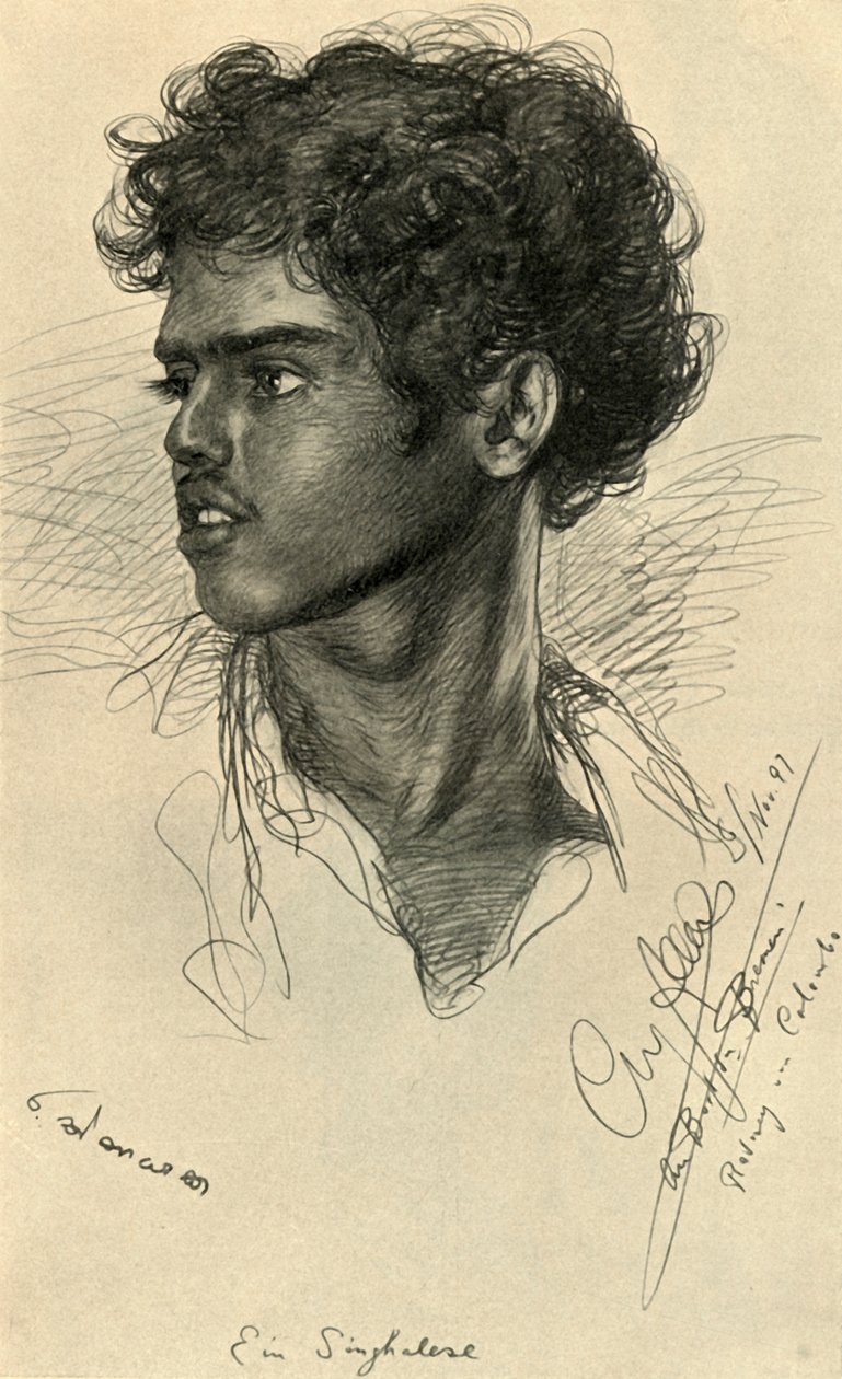 Sinhalese man, Colombo, Ceylon by Christian Wilhelm Allers