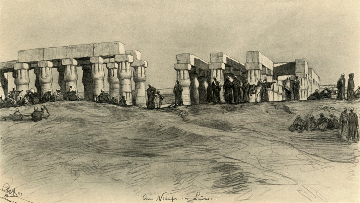 Temple Ruins, Luxor, Egypt by Christian Wilhelm Allers