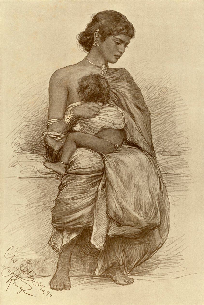 Young Mother, Kandy, Ceylon by Christian Wilhelm Allers