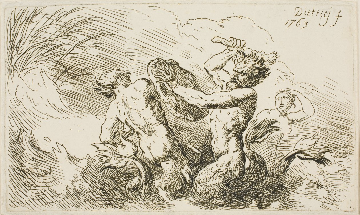 Battle of the Tritons by Christian Wilhelm Ernst Dietrich
