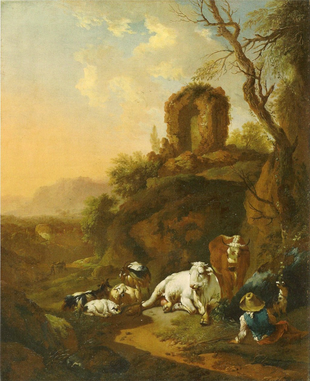 Bucolic Landscape with Ruin by Christian Wilhelm Ernst Dietrich
