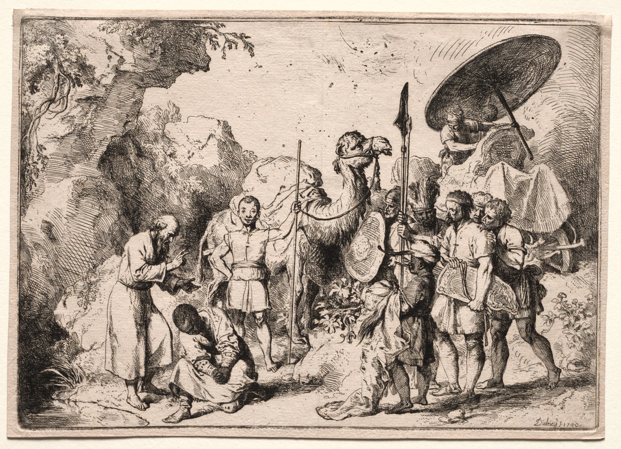 Deacon Philip Baptising the Eunich by Christian Wilhelm Ernst Dietrich