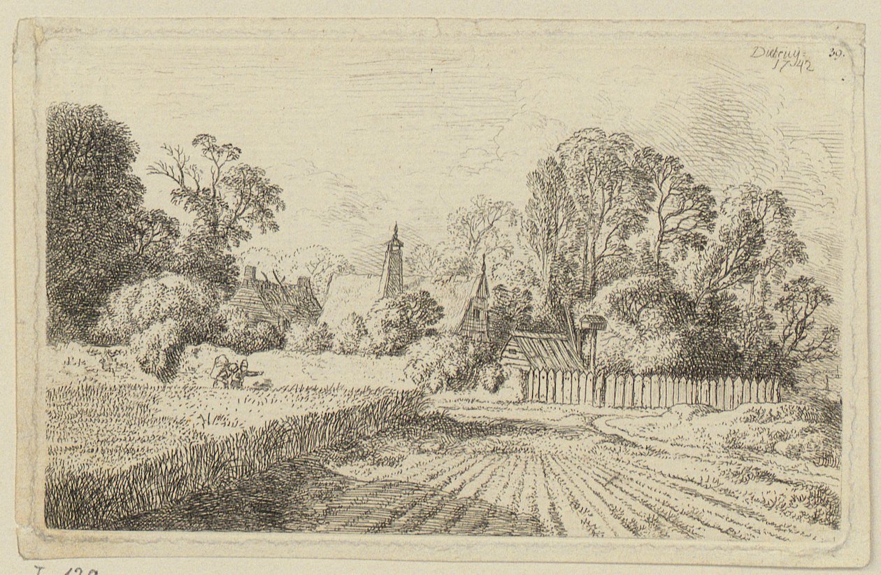 A Path Beside a Cornfield by Christian Wilhelm Ernst Dietrich