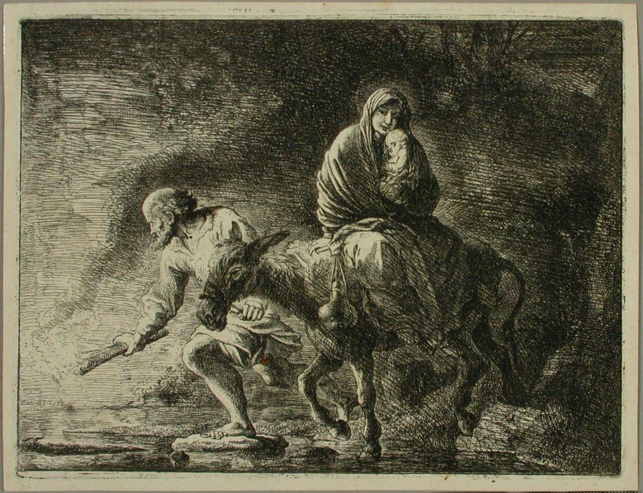 Flight into Egypt by Christian Wilhelm Ernst Dietrich