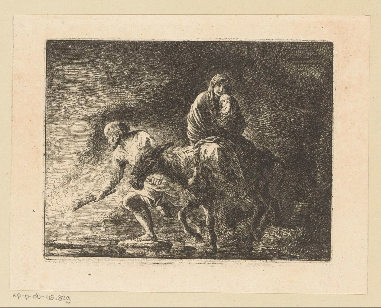 Flight into Egypt by Christian Wilhelm Ernst Dietrich