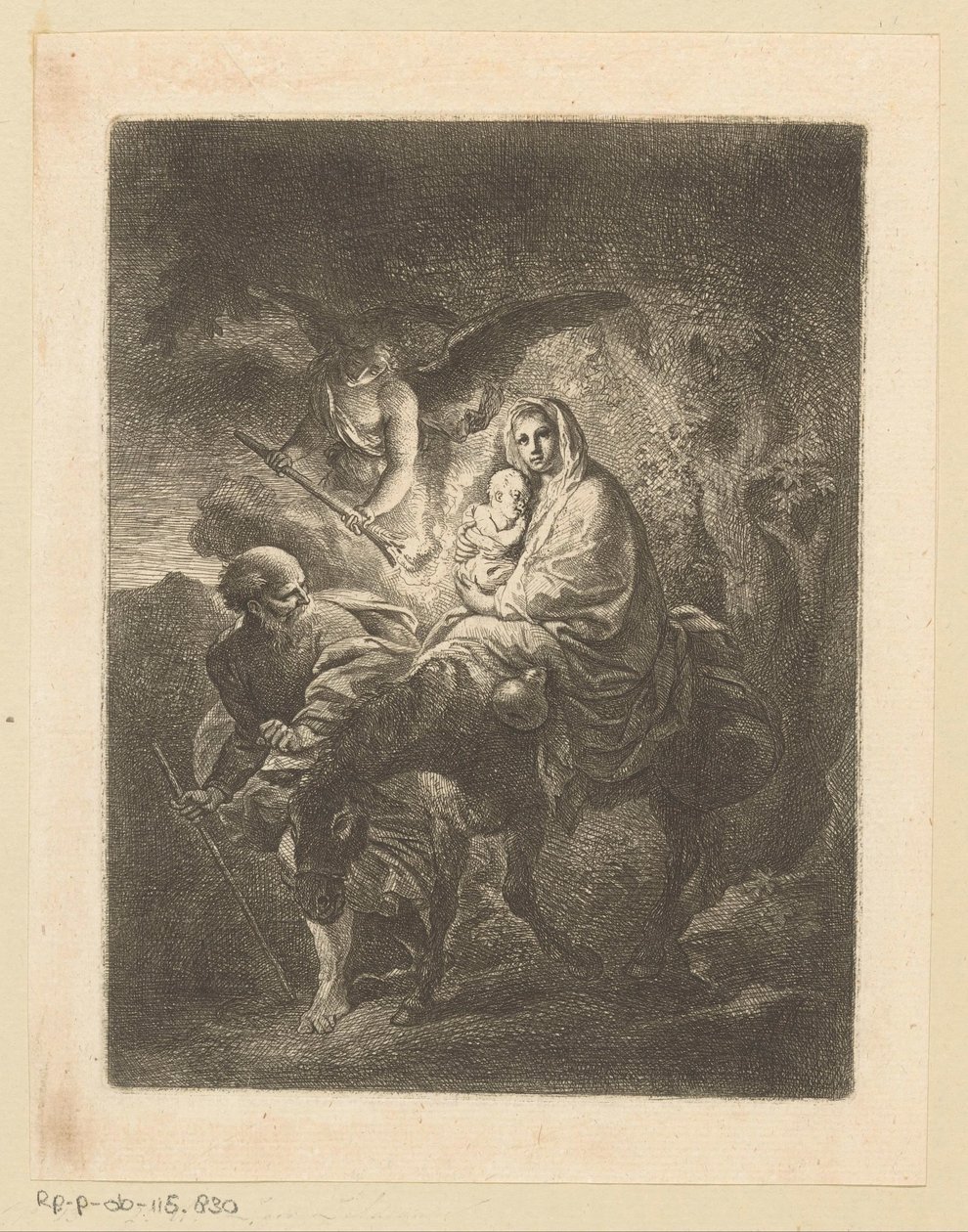 Flight into Egypt by Christian Wilhelm Ernst Dietrich