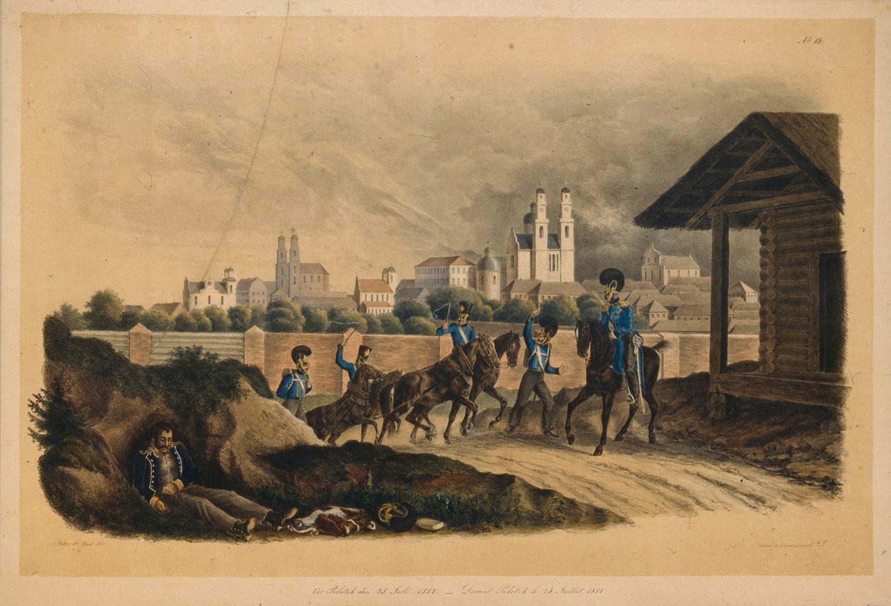 Near the City of Polotsk on July 25, 1812 by Christian Wilhelm Faber du Faur von