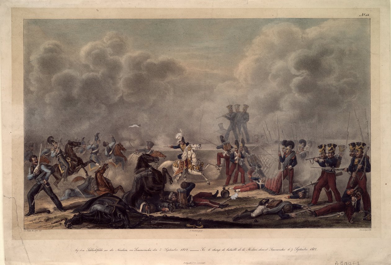 On the battlefield of Borodino before the village Semenovsky by Christian Wilhelm Faber du Faur von