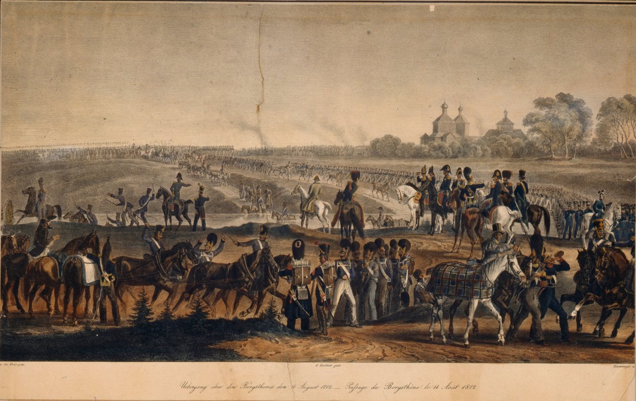 The Crossing the Dnieper on August 14, 1812, 1820s by Christian Wilhelm Faber du Faur von