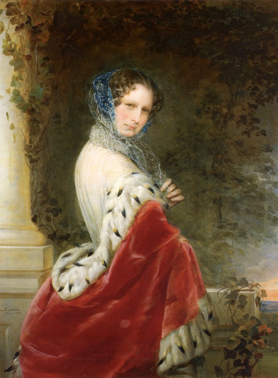 Portrait of Empress Alexandra Fyodorovna Charlotte of Prussia, Emperors Nicholas I wife by Christina Robertson