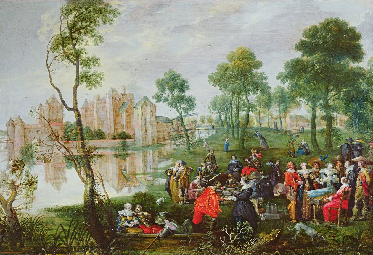 Picnic in a Park by Christoffel Jacobsz van der Lamen