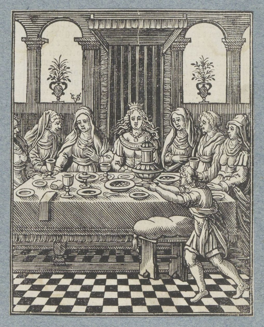 Feast of Vashti, the Wife of Ahasuerus by Christoffel van Sichem (II)